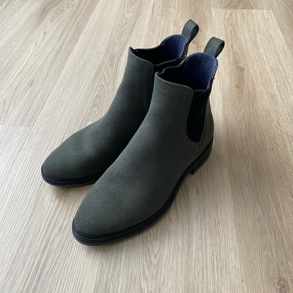 Rothy's Dark Green Ankle Boots - Picture 1 of 6
